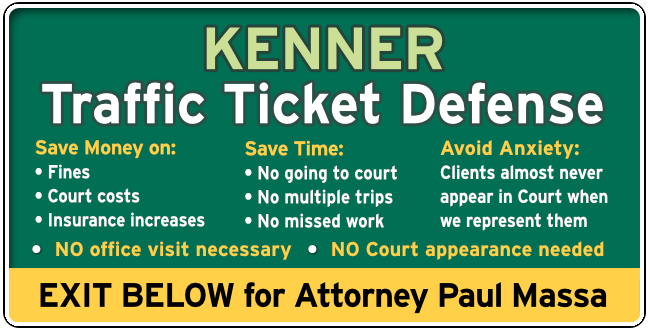 Kenner, Louisiana Speeding & Traffic Ticket Lawyer Paul Massa Graphic 1